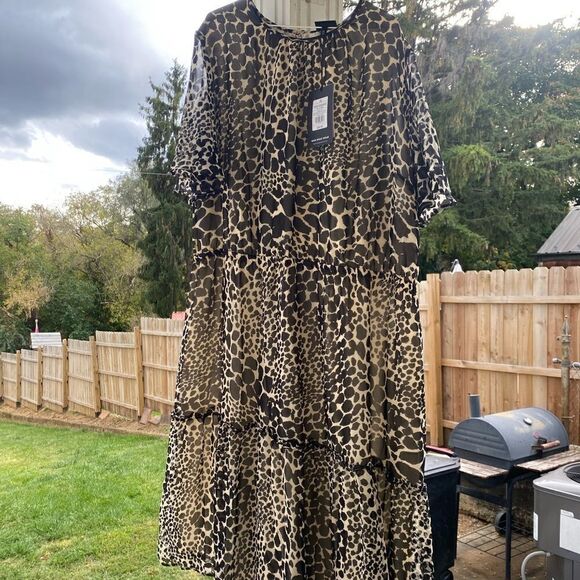 Who What Wear Animal print Dress Size 3X New with tags - Picture 1 of 14